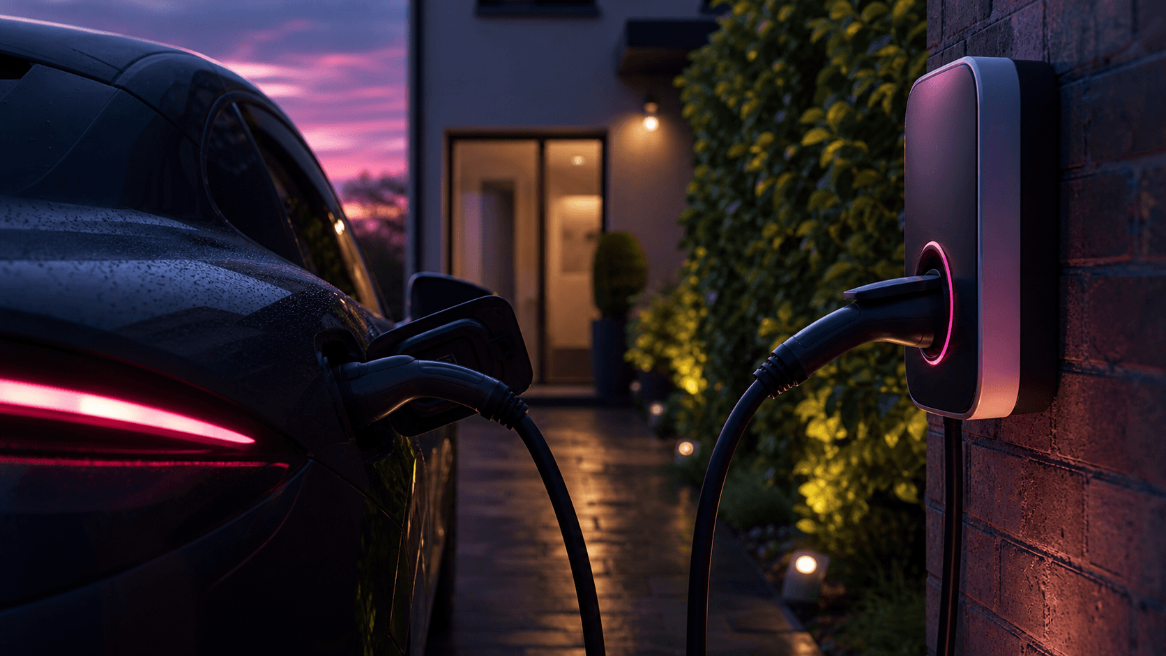 EV charging lifestyle scene