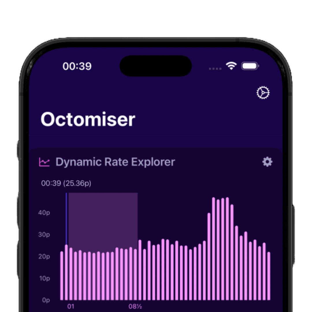 EV charging Octomiser screen